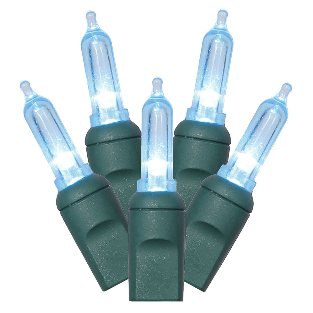 Italian LED Single Mold Christmas Light Set, Teal
