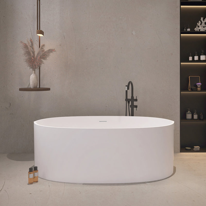 Baignoire de trempage autoportante 65 po à surface solide 65 po