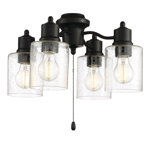 4 Light Fitter And Glass 16.7'' 4 - Light Branched Ceiling Fan Light Kit