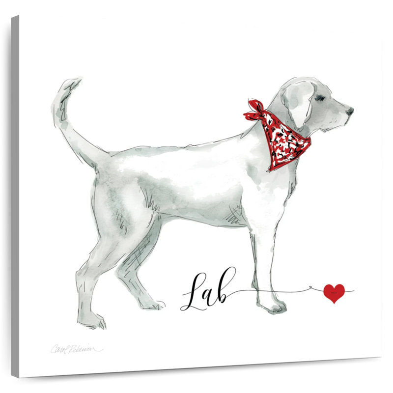 Crowle Must Love Labs, 10" H x 10" W