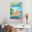 Amalfi Turquoise, affiche rétro sur toile-1795703231