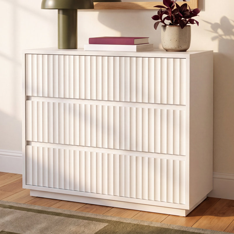 Paloma 32 " W 3 - Drawer Dresser, White