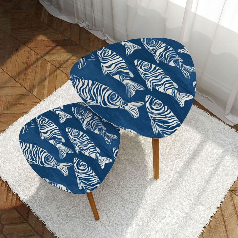 Ensemble de 2 tables basses gigognes Triangle