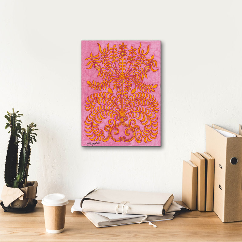 Art mural sur toile Charlton Home® «Delhi Tile Stage I» par Andrea Strongwater, H 16 po x l 12 po x P 0,75 po