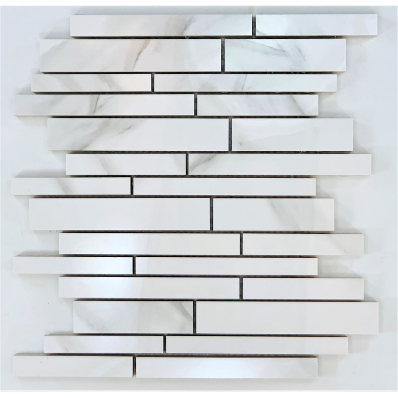 Mur de briques de porcelaine 1 po x 4 po et carreaux de sol