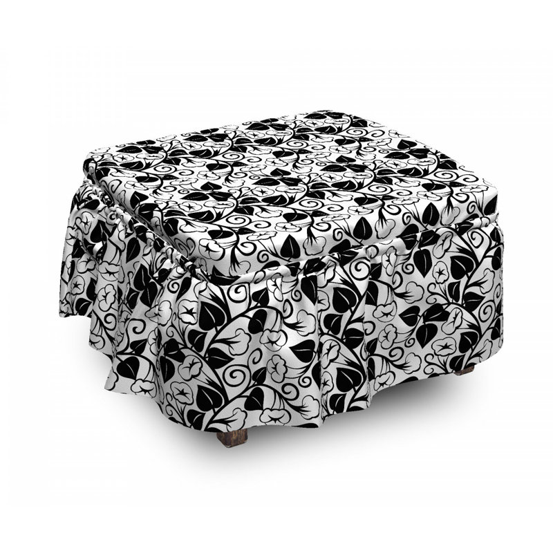 Housse pour repose-pieds vine fleurs