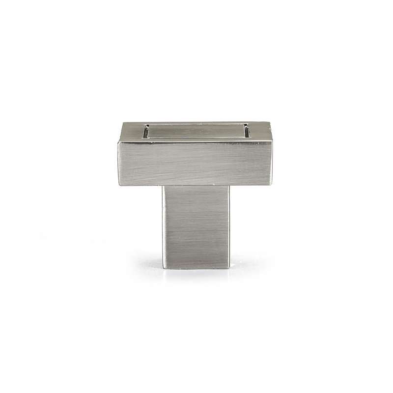 Poignée carrée de longueur 15/16 po Expression, l 0,7 po, Nickel brossé