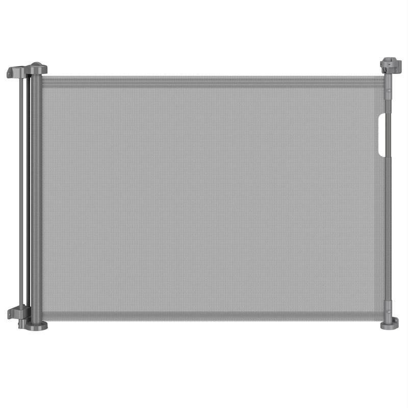 Barrière pour bébé en filet escamotable Cyrgalis, gris