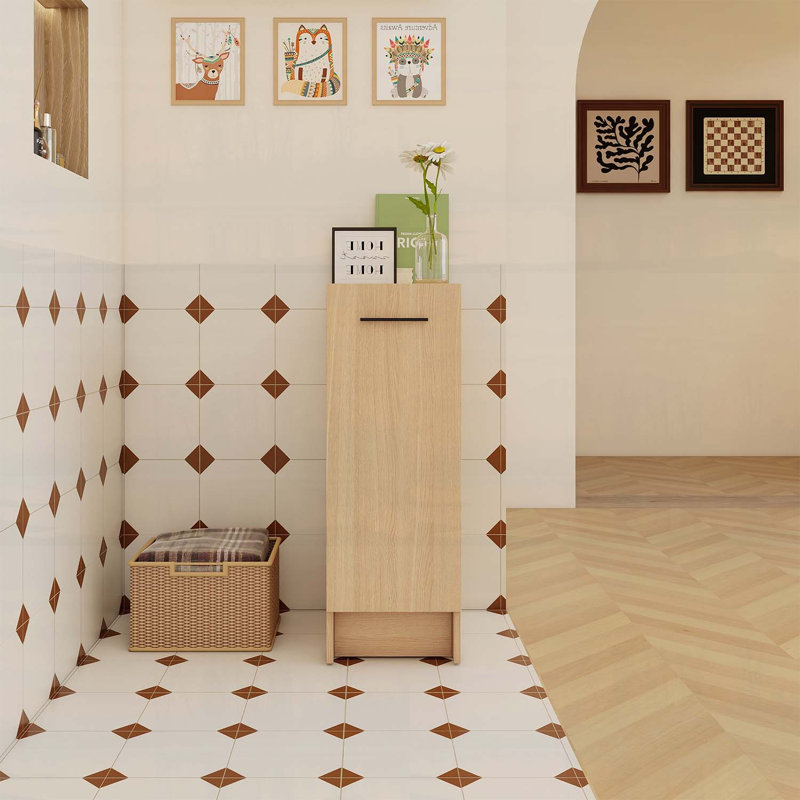 Armoire de rangement mince, porte simple, organisateur étroit pour économiser de l'espace