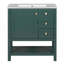 Meuble-lavabo 30 po style transitionnel avec lavabo en céramique