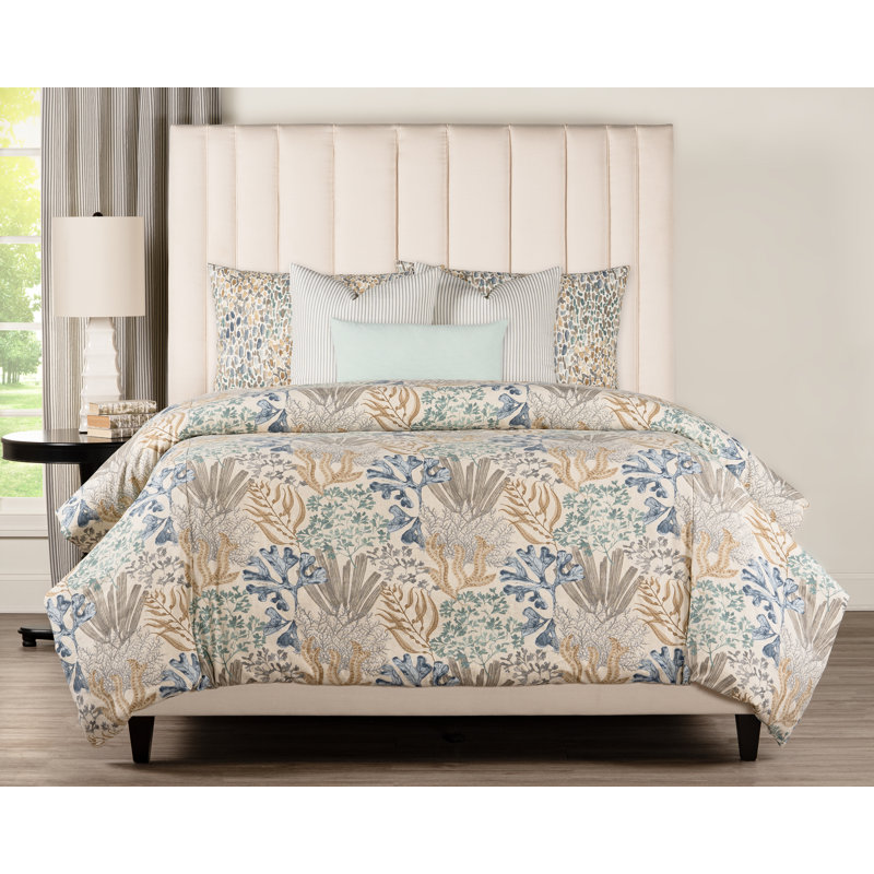 Ensemble de housse de couette 100% coton Magnolia Home Fashions Offshore Aqua
