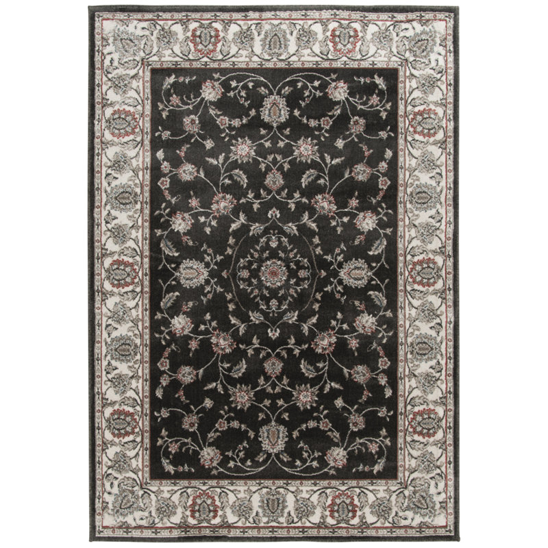 Roosevelt Vintage Black Indoor Area Rug and Runners, 26"x10'