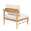 Canapé d'extérieur moderne en bois d'acacia 4 personnes avec coussins pour le jardin, le balcon et la cour Orra