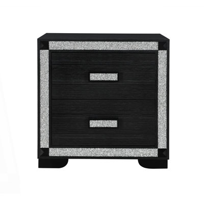 Geometric Design Nightstand With Spacious Drawers