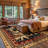 Southwestern Brown Non-slip Washable Area Rug-1633187244