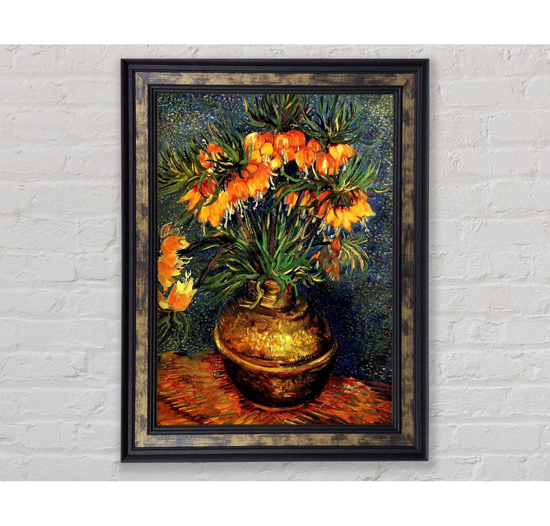 Van Gogh Fritillaries In A Copper Vase - Einzelner Bilderrahmen Kunstdrucke