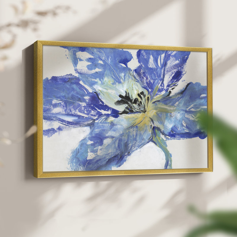 Fleur Bleue II -Framed Print - Restickable