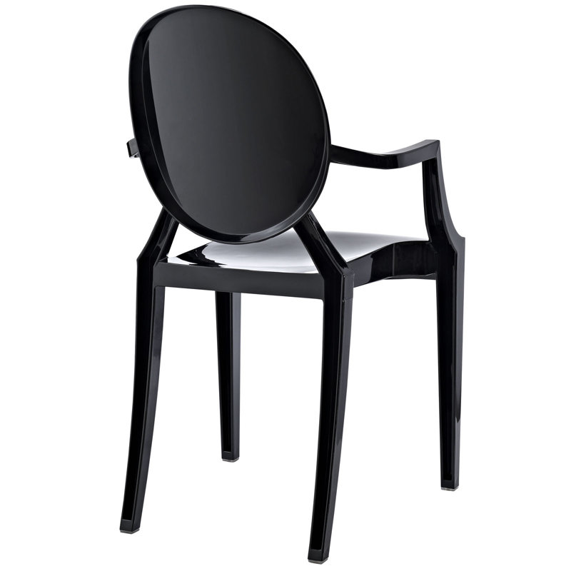 Fauteuil de salle à manger noir Casper, Noir