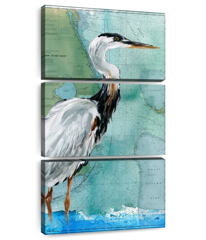 Key West Crane, 27" H x 12" W