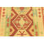 Tapis de la zone en laine beige/rouge 4 pi x 6 pi "one-of-kind" à main noué la Elland