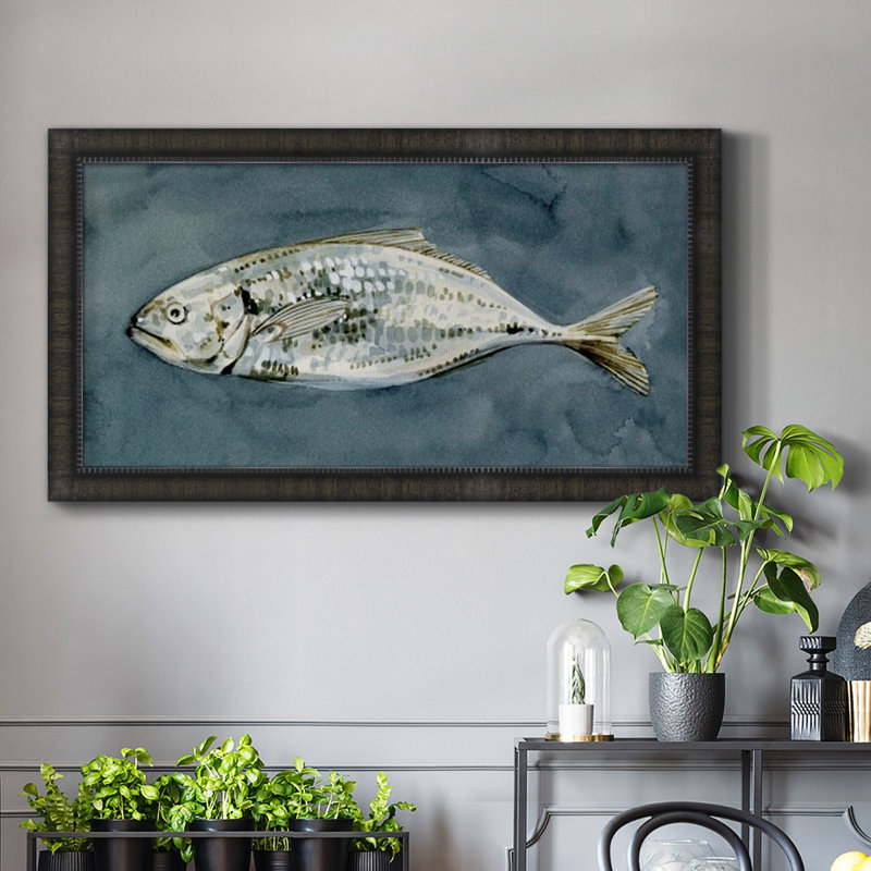 «Deep Sea Swimmer I», peinture sur toile à cadre unique, H 25 po x l 45 po x P 1 po