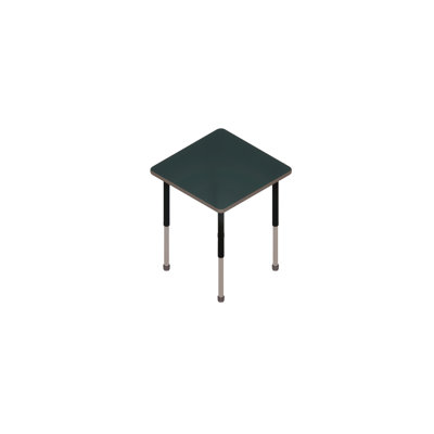 Table d'apprentissage collaboratif avec pieds de luxe - carré - l 24 po x L 24 po