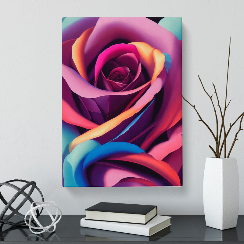 Risch Rose In Abstract Vol.4 - Wrapped Canvas, 60cm H x 40cm W x 3cm D