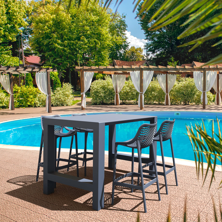 Farrah Rectangular 4 - Person Outdoor Dining Set