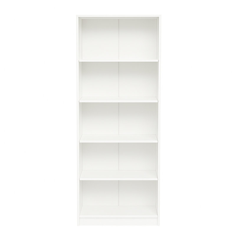 5-Tier Bookshelves Storage Cabinet White, White