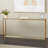 Zanilah Metal Twisted Rope Inspired 1 Shelf Gold Console Table with Mirrored Top and Shelf