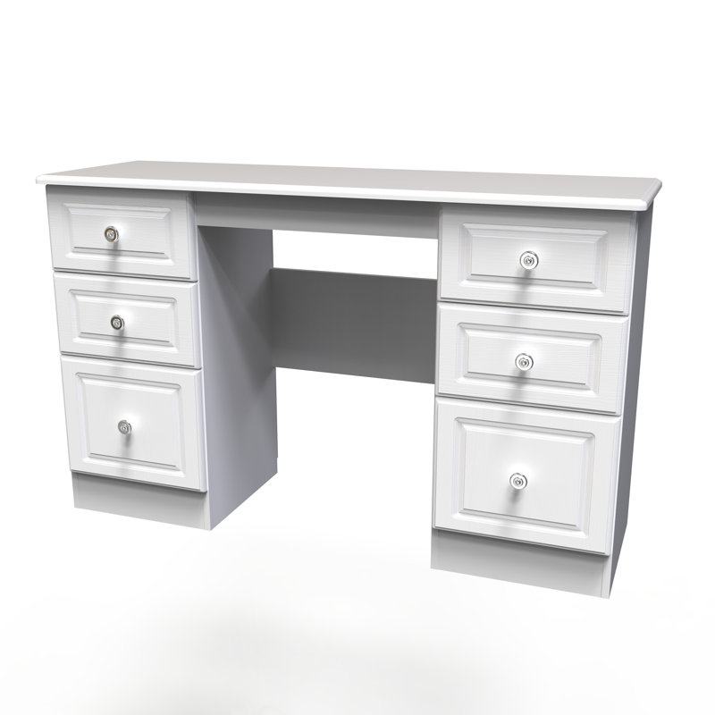 Fully Assembled Argyle Dressing Table, White