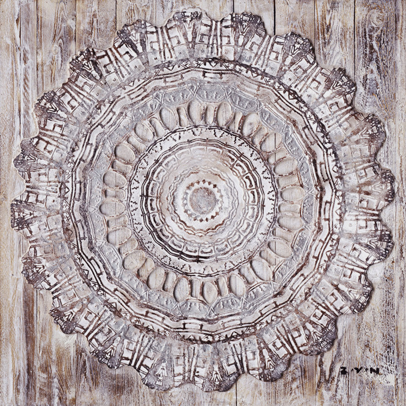 Wooden Mandala by Grant Wood - Wrapped Canvas Painting