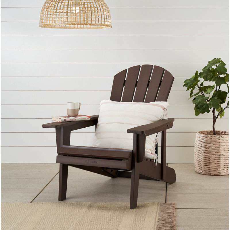 Ayuub Outdoor Adirondack Chair, Espresso Brown