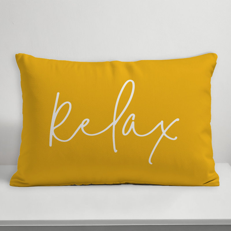 Outdoor Reversible Throw Pillow, Yellow/White