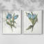 «Blue Tulip Picks I», reproduction encadrée de qualité supérieure - prête à être accrochée - aucun clou requis - aucun clou requis