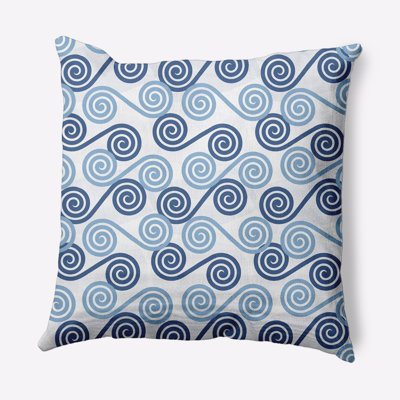 Intercoastal Waterway Geometric Reversible Throw Pillow