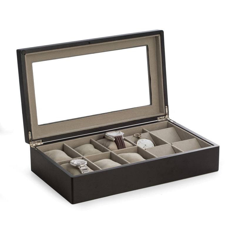 Wood Watch Box +, Black