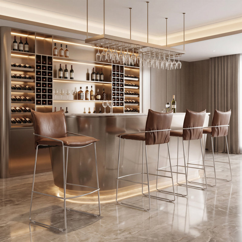 Tabouret de bar Pola brun