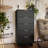 Granville 24" Modern Solid Wood Narrow Dresser with 5 Shelves in Charcoal Gray-1483306789