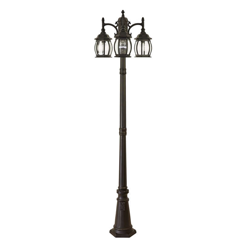 Lampadaire d'extérieur 3 lumières Dusk To Dawn