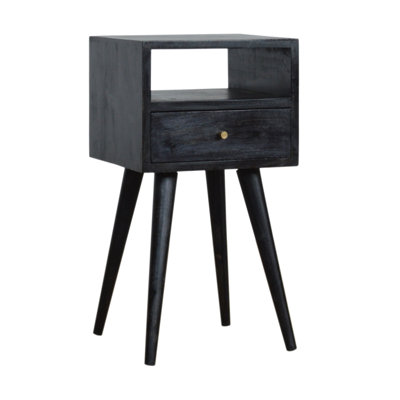 Fithian 1 Drawer Solid Wood Bedside Table