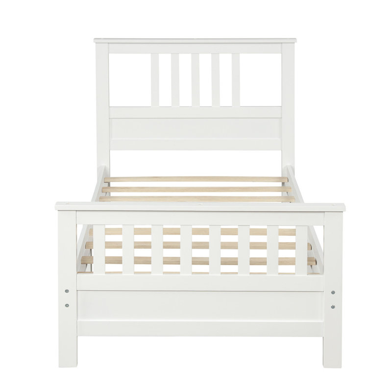 Lit plateforme simple en bois massif