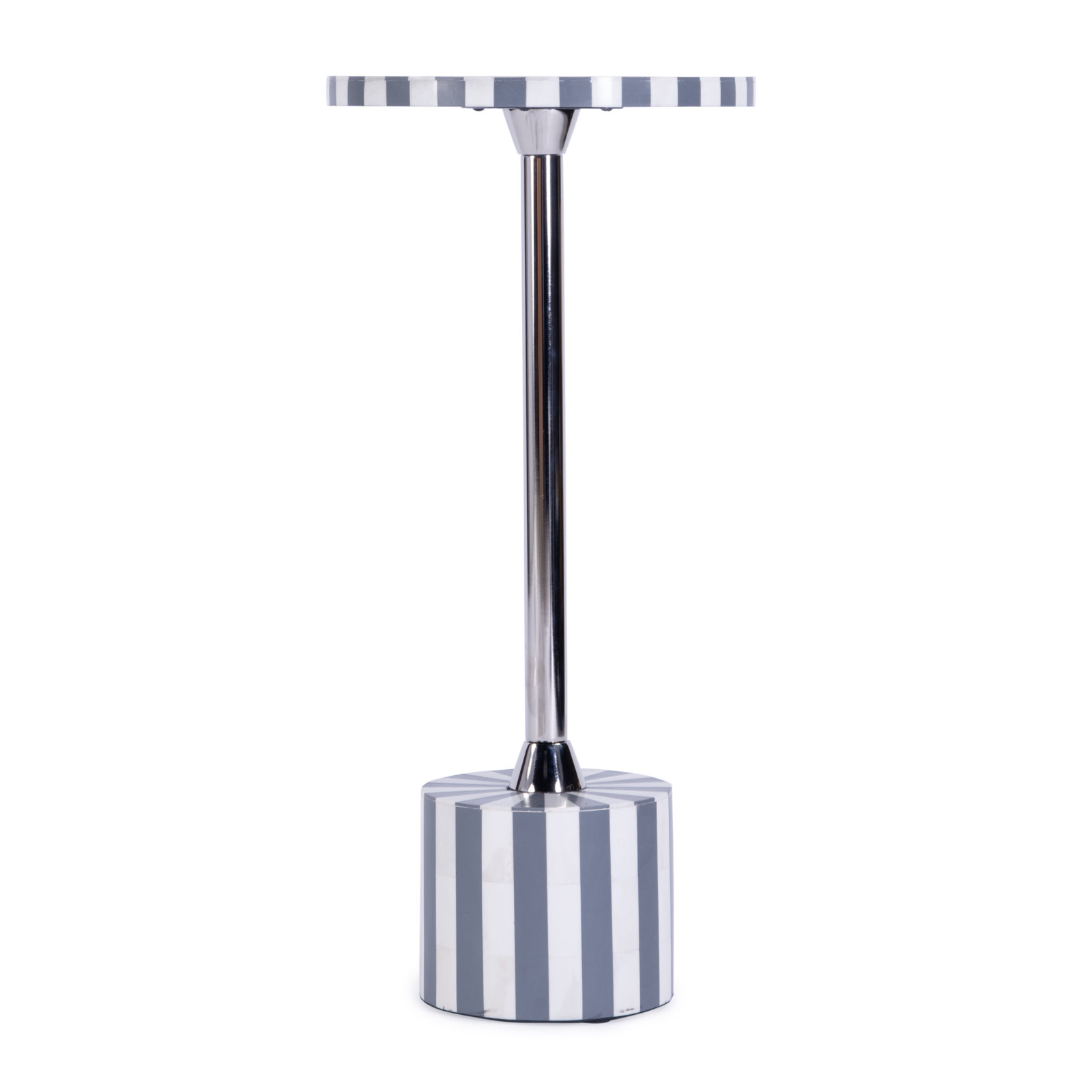 End Table, Gray/Silver
