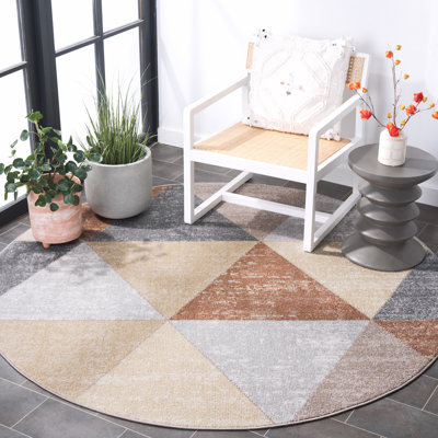 Tapis gris / rouille Isidoro