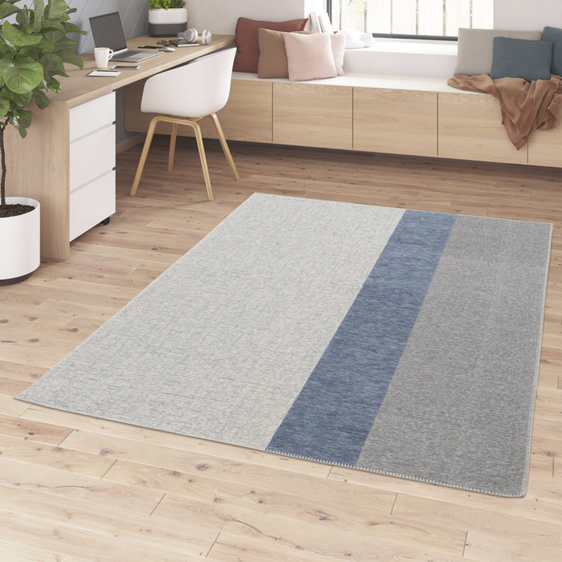 Amorete Striped Recycled P.E.T Area Rug, Rectangle 160 x 230cm