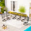 Fauteuil de patio pivotant avec coussin Aiona