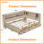 Storage Daybed Farmhouse Style - Full Size Bed Frame with Shelves & Drawers, Antique White-1789169055