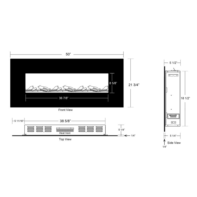 Zipcode Design™ Lauderhill 50.375'' W Electric Fireplace u0026 Reviews | Wayfair