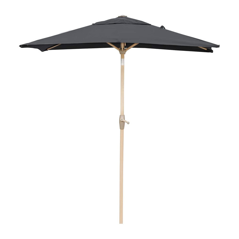 Bohon 210cm X 140cm Rectangular Market Parasol, Anthracite