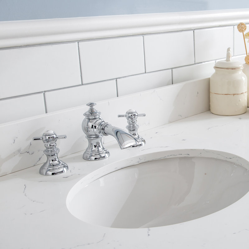Palace 72'' W Double Vanity, Pure White, Polished Chrome